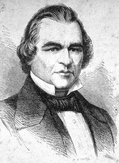 Ritratto di Andrew Johnson (1808 - 1875) statista americano - in "I Contemporanei", s.d. fine XIX secolo da Unknown artist