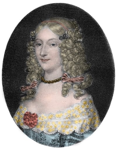 Ritratto di Anne-Genevieve de Bourbon-Conde (1619-79) Duchessa di Longueville - Ritratto di Anne Genevieve de Bourbon Conde, Duchessa di Longueville (1619-1679) incisione del XIX secolo da Unknown artist