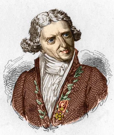 Ritratto di Antoine Augustin Parmentier (1737-1813), farmacista militare e agronomo francese. Incisione del 1845 da Unknown artist