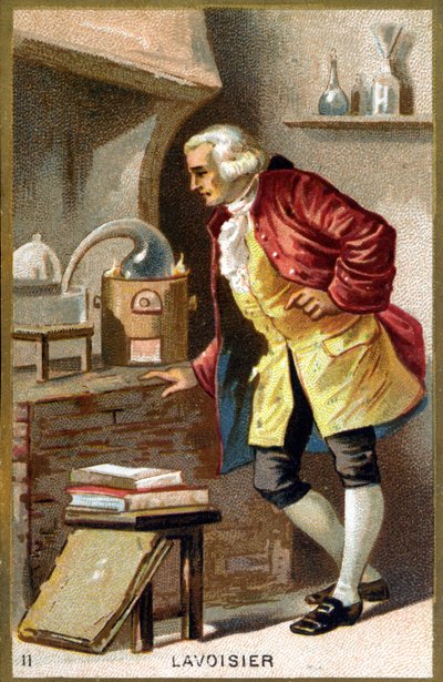 Ritratto di Antoine Laurent de Lavoisier, chimico francese (cromolitografia del XIX secolo) da Unknown artist