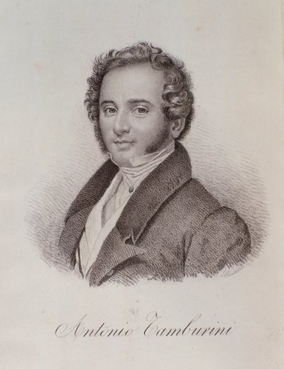 Ritratto di Antonio Tamburini (incisione) da Unknown artist