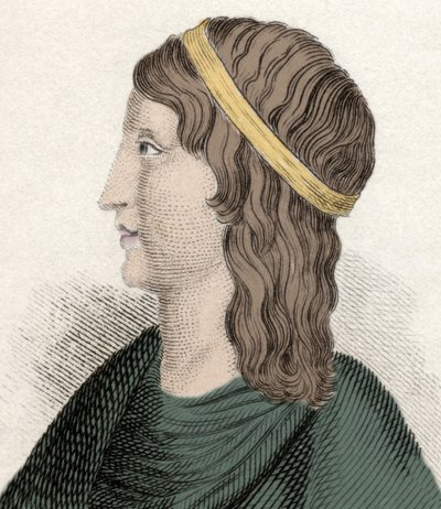 Ritratto di Apuleio (Lucius Apuleius) (circa 125-circa 180), filosofo e scrittore latino, di origine berbera (Algeria), autore di 