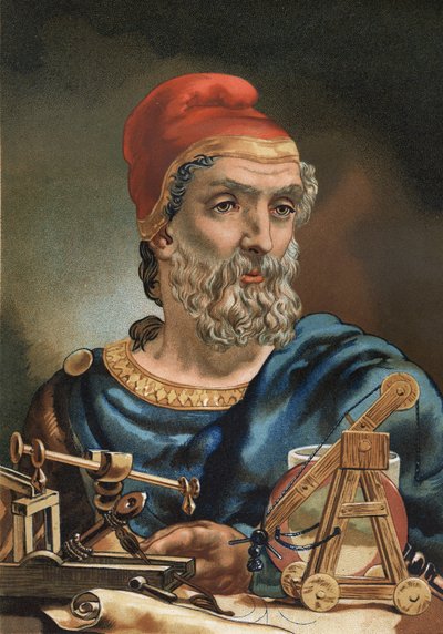 Ritratto di Archimede, matematico e fisico greco (Siracusa, 287 a.C. - 212 a.C.). da 