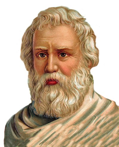 Ritratto di Archimede di Siracusa - matematico, fisico, ingegnere, inventore greco - Archimede di Siracusa - cromolitografia da Unknown artist