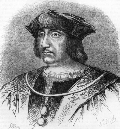 Ritratto di Arthus de Gouffier (1475-1519), signore di Boissy, precettore del re Francesco I. Incisione del XIX secolo. da Unknown artist