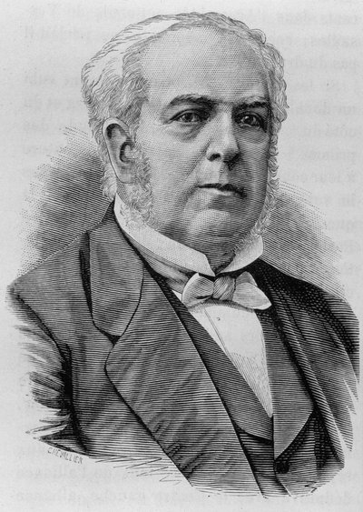 Ritratto di Auguste Casimir-Périer (1811 - 1876). Incisione della fine del XIX secolo in 