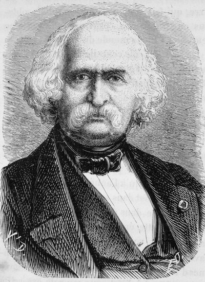 Ritratto di Auguste Perdonnet, ingegnere civile. Incisione della fine del XIX secolo in 
