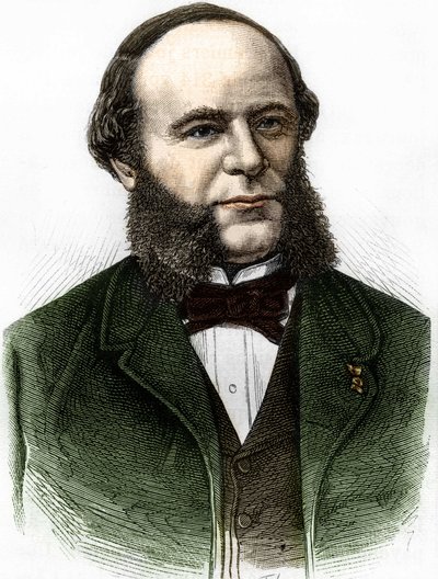 Ritratto di Auguste Pouyer-Quertier (Pouyer Quertier) (1820 - 1891). Incisione della fine del XIX secolo da Unknown artist