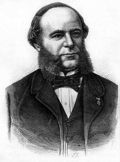 Ritratto di Auguste Pouyer-Quertier (1820 - 1891). Incisione della fine del XIX secolo in "Histoire de France" di H. Martin da Unknown artist