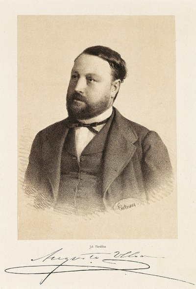 Ritratto di Augusto Ulloa (1823-1879), politico spagnolo. Incisione Madrid, Biblioteca Nazionale. da Unknown artist