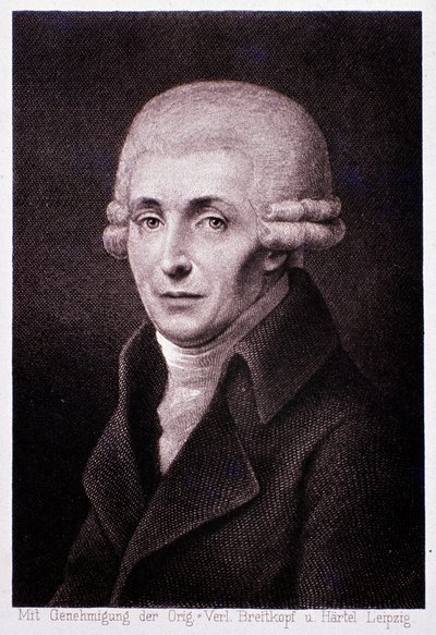 Ritratto del compositore austriaco Joseph Haydn (1732-1809) Incisione. XIX secolo. Milano, biblioteca del conservatorio da Unknown artist