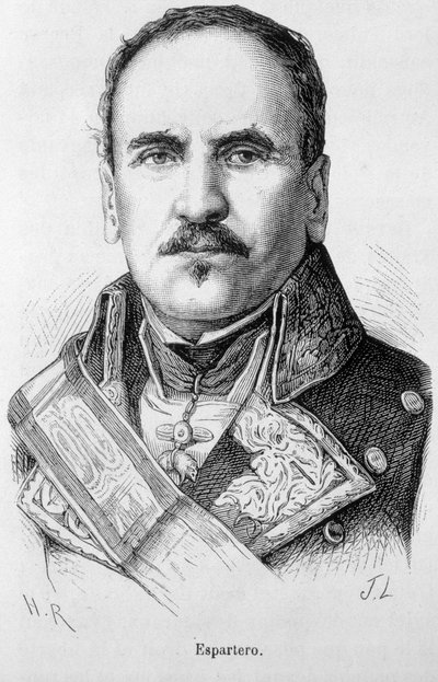 Ritratto di Baldomero Espartero, Duca della Vittoria, Generale e statista spagnolo (1793 - 1879) da Unknown artist