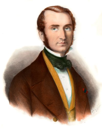 Ritratto del Barone Justus Von Liebig, chimico Incisione del XIX secolo da Unknown artist