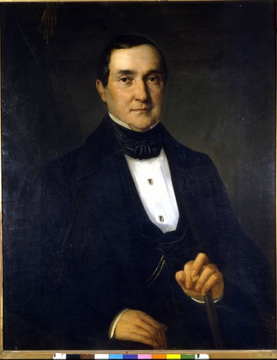 Ritratto di Bartolomeo Merelli (1793-1879), primo Direttore della Scala. Dipinto anonimo del XIX secolo. da Unknown artist