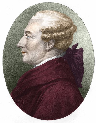 Ritratto di Beaumarchais. Incisione del XIX secolo. da Unknown artist