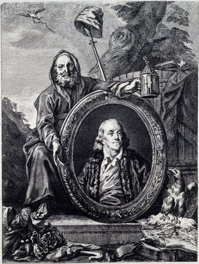 Ritratto di Benjamin Franklin (1706 - 1790), politico americano, memorialista, pamphletista e fisico da Unknown artist