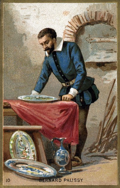 Ritratto di Bernard Palissy (1510-1589). Cromolitografia della fine del XIX secolo. da Unknown artist