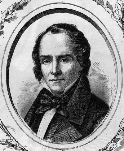 Ritratto di Casimir Delavigne, poeta e drammaturgo francese (1793 - 1843) incisione del 1866 da Unknown artist