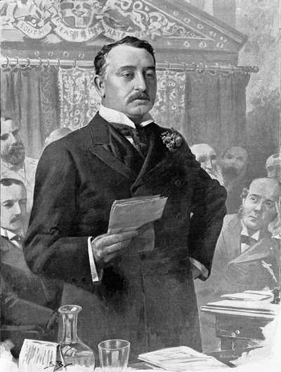 Ritratto di Cecil John Rhodes (1853-1902) uomo d