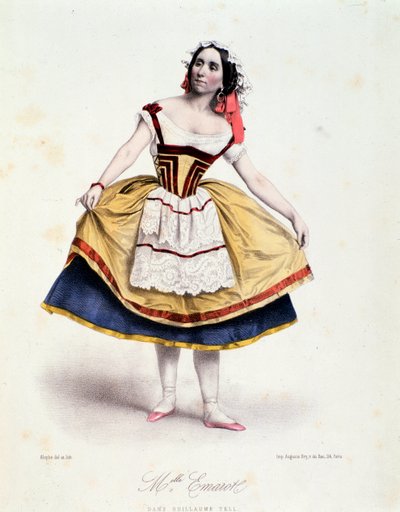 Ritratto di Celestine Emarot in Guglielmo Tell, balletto di Gioacchino Rossini, c.1858 da Unknown artist