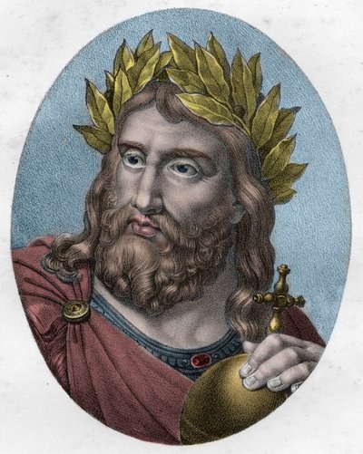 Ritratto di Carlo Magno, re dei Franchi - incisione da Unknown artist