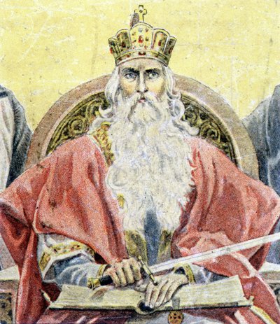 Ritratto di Carlo Magno - incisione da Unknown artist