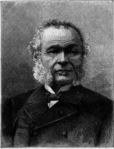 Ritratto di Charles Adolphe Wurtz (1817-1884), chimico e insegnante francese. Incisione in 