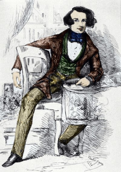 Ritratto di Charles Dickens (1812-1870), scrittore inglese da Unknown artist