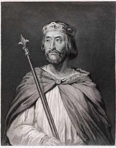 Ritratto di Carlo III detto il Semplice (879 - 929), Re di Francia (898 - 929) - in "Histoire des Français" di Lavallée, incisione, sd da Unknown artist