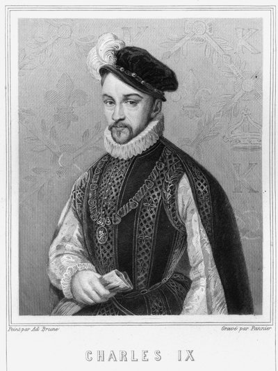 Ritratto di Carlo IX (1550 - 1574), Re di Francia - in “Histoire des Français” di Lavallée, incisione da Unknown artist