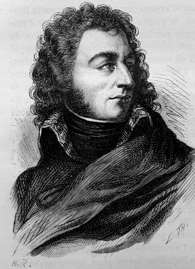 Ritratto di Charles John - Baptist Bernadotte (Carlo XIV) (1763 - 1844). Incisione della fine del XIX secolo in “Histoire de France” di H. Martin da Unknown artist