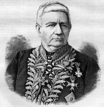 Ritratto di Charles Joseph Pascal de Luesemans (1808-1882) politico belga - incisione del 1882 da Unknown artist
