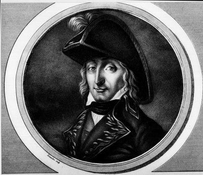 Ritratto di Charles Pierre Francois Augereau, generale francese. Incisione in "Complete collection of historical paintings of the French revolution, in three volumes." 1804 da Unknown artist