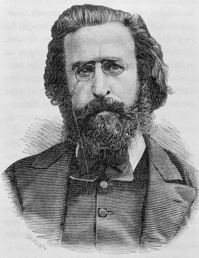 Ritratto di Charles Théophile Ferré (1845 - 1871). Incisione della fine del XIX secolo in 