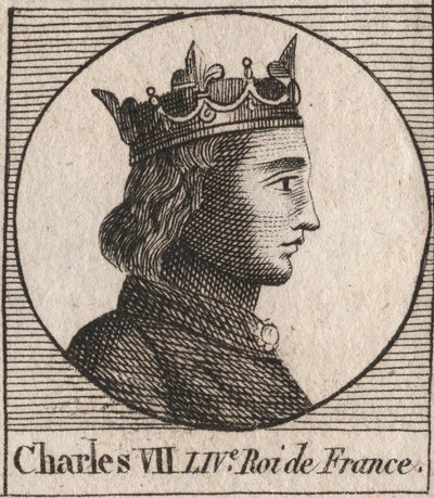 Ritratto di Carlo VII (1403-1461) re di Francia - CARLO VII (1403-1461) re di Francia da Unknown artist