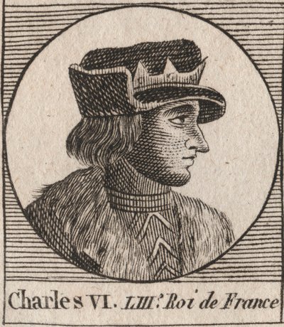 Ritratto di Carlo VI (1368-1422), Re di Francia - CARLO VI (1368-1422) Re di Francia da Unknown artist