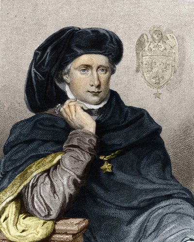 Ritratto di Carlo VI il Beneamato o il Folle (1368-1422), Re di Francia - in 