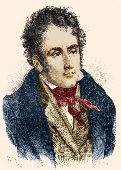 Ritratto di Chateaubriand (incisione del XIX secolo) da Unknown artist