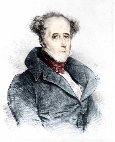 Ritratto di Chateaubriand di Devéria - nel giornale "L