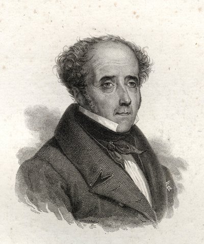 Ritratto di Chateaubriand, incisione del XIX secolo da Unknown artist