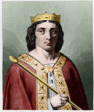 Ritratto di Childerico II (ca. 653 - 675), Re di Austrasia - in 