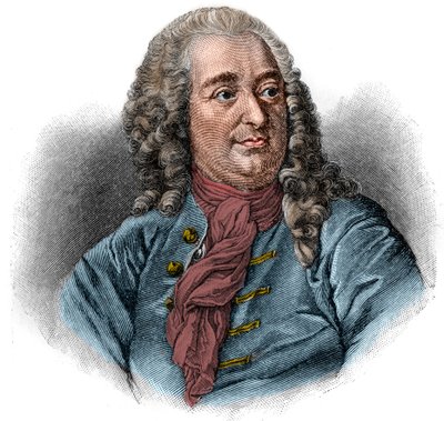 Ritratto di Christian von Wolff, giurista, matematico e filosofo tedesco (1679-1754). Incisione da Unknown artist