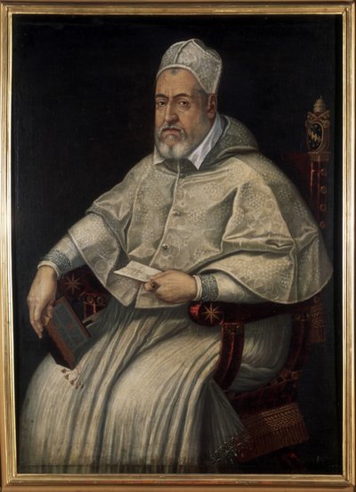 Ritratto di Clemente VIII (1536 - 1605). Dipinto del XVI o XVII secolo. Museo di Roma, Roma da Unknown artist