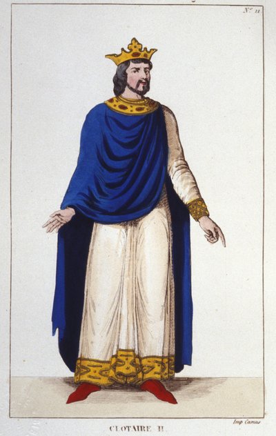 Ritratto di Clotario II (584-628), Re di Neustria e Re dei Franchi. da Unknown artist