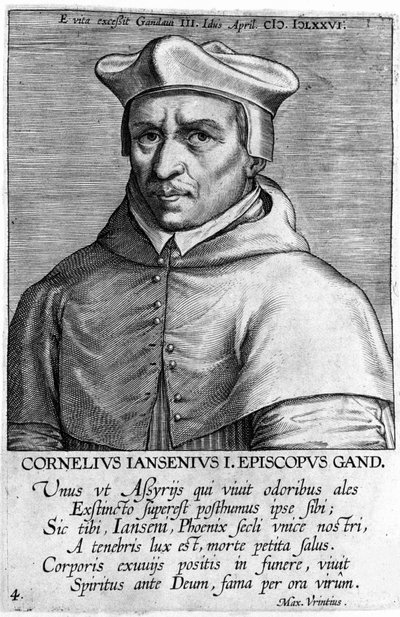 Ritratto di Cornelius Jansen, detto Giansenio (1585-1638), fondatore del Giansenismo. Incisione del XVII secolo. da Unknown artist