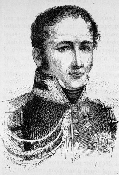 Ritratto del conte Antoine Drouot (1774 - 1847). Incisione della fine del XIX secolo in "Storia di Francia" di H. Martin da Unknown artist