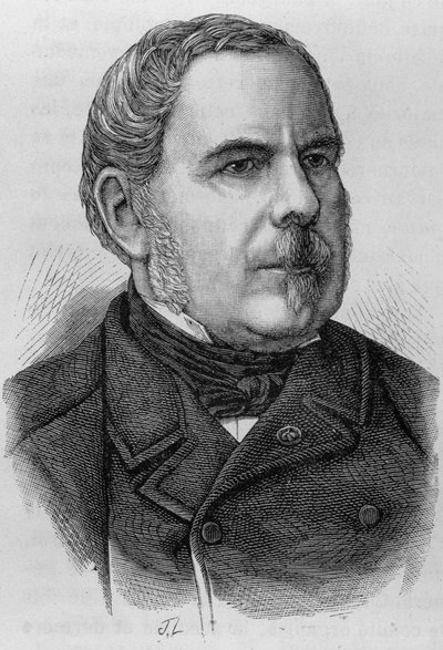 Ritratto del conte Napoleone Daru (? - 1889). Incisione della fine del XIX secolo in 