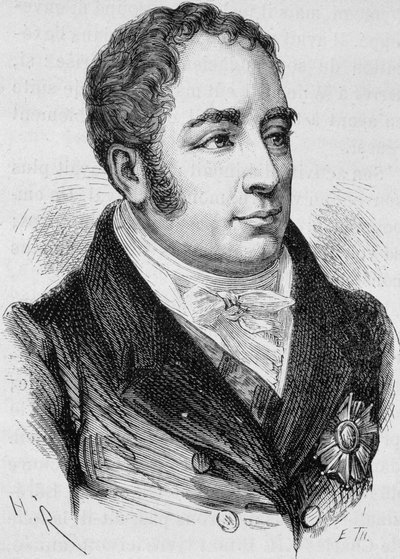 Ritratto del Conte Pierre Bruno Daru (1767 - 1829). Incisione della fine del XIX secolo in "Histoire de France" di H. Martin. da Unknown artist