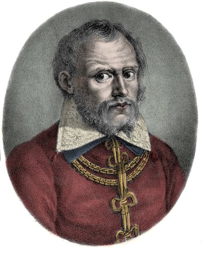 Ritratto di Cipriano de Rore (1515-1565) compositore fiammingo da Unknown artist