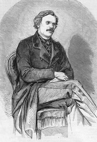 Ritratto di Daniel Dunglas Home (1833-1886), medium tartan da Unknown artist